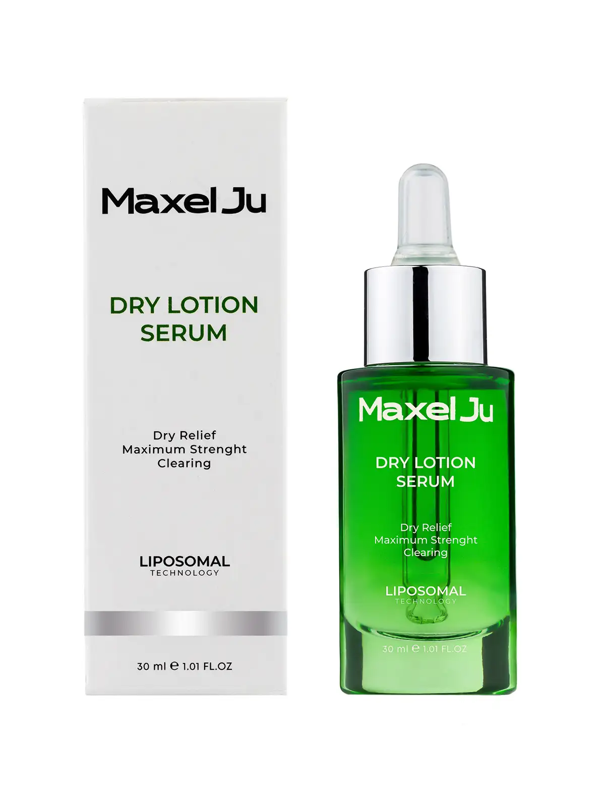 Maxel JU Drying Lotion mit Verpackung